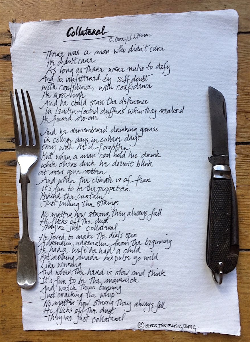 CharlieDore's tweet photo. A taster lyric extract from #LikeAnimals - #Collateral, which looks at how a lust for power can overwrite empathy. For people whose brain is wired this way anyone blocking their path becomes collateral. 
Out 19/6/ With pre-orders there's a free download   https://t.co/HLqIpuKWOE https://t.co/qUnrG6V8B0