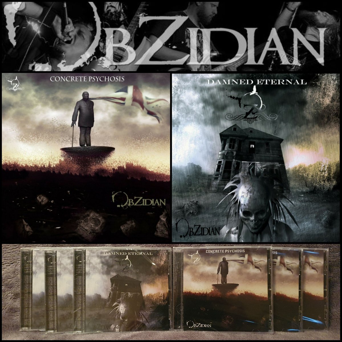 *THANK YOU ALL SO MUCH WHO HAVE ORDERED THESE PAST FEW DAYS! FIRST BULK OF ORDERS GOING OUT TOMORROW SO ORDER TODAY! DOUBLE ALBUM DEAL*
For just £6 plus free delivery you can own both Obzidian's 2008's Damned Eternal and 2014's Concrete Psychosis! DM us for details guys! #paypal