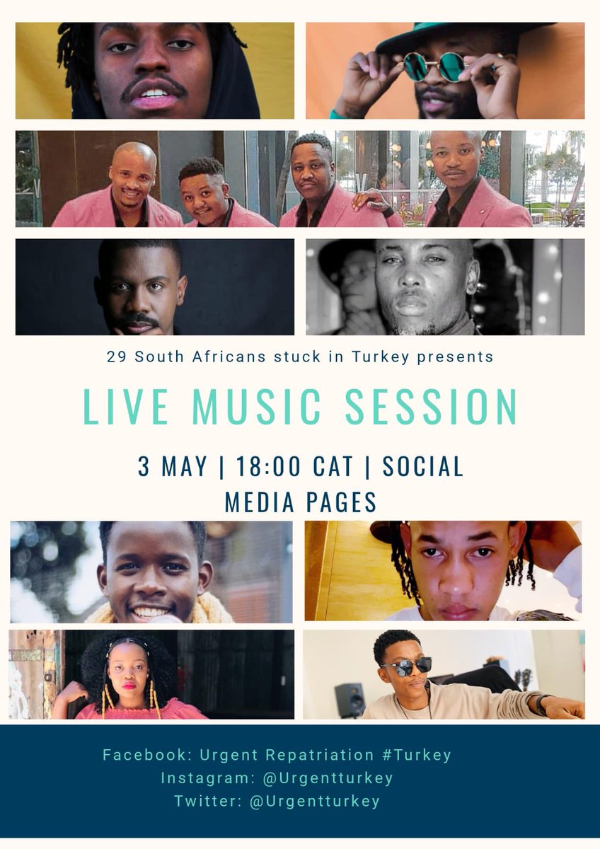 Zuri_Musiq's tweet photo. We’d like to thank you for sharing our story, retweeting, reposting and for all the donations and prayers. Tonight we’ll be doing a live show to show our gratitude. We hope to go home soon
@TurkeyUrgent @MbauReloaded @iamtbotouch @SABCNews
@LootLove @BBCBreaking #bringushome https://t.co/OUd0hgDMGP