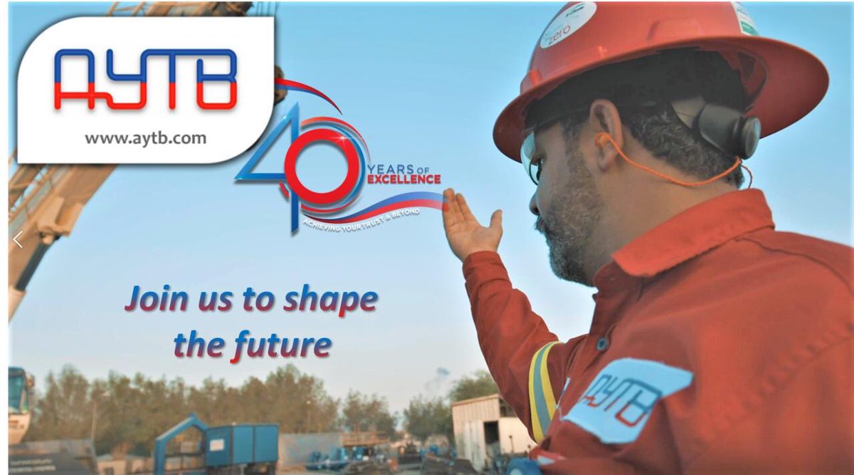 AYTB_Co's tweet photo. #AYTB Corporate Office in Jubail Industrial City is currently seeking a Safety, Health, Environmental &amp; Quality-SHEQ Manager. Candidate shall demonstrate min. 10 years of supervisory level in Safety Management/Quality Assurance in oil&amp;gas industrial sector.
Send to jobs@aytb.com https://t.co/TrLGM9N8D8