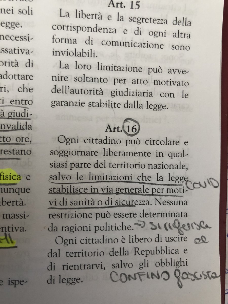 “Qst stato ci priva dei nostri diritti!!1111!!11!1!1!!1” 
Art.16 della costituzione:
Almeno sforzatevi di avere dei neuroni, dai