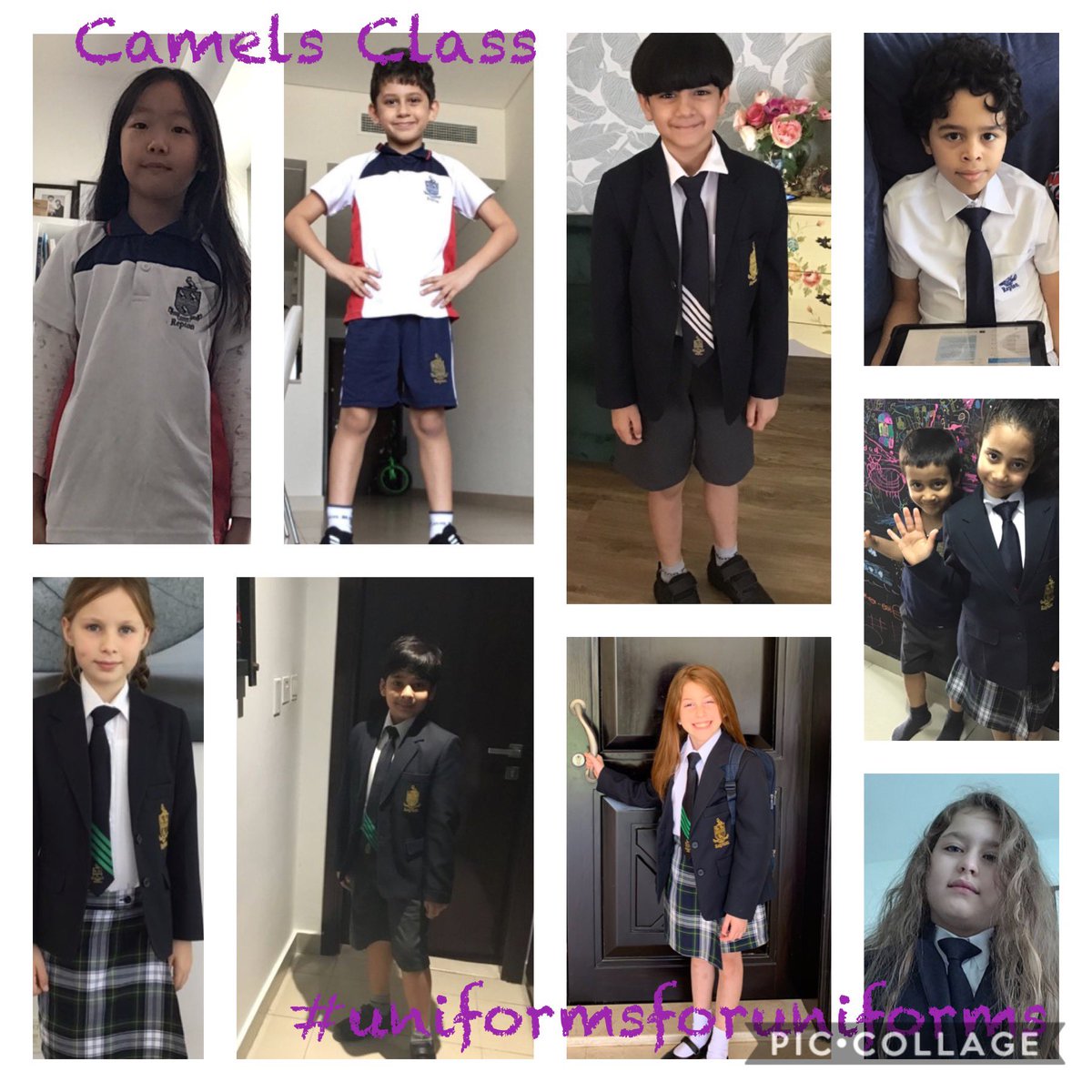 ReptonADYr3's tweet image. Camels Class looking smart today for Remote Learning! #uniformsforuniforms #RADRemoteLearning