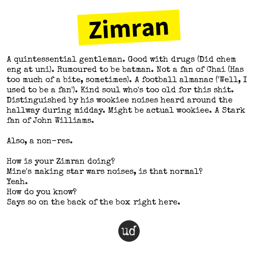 Urban Dictionary on Twitter "Zimran A quintessential gentleman. Good