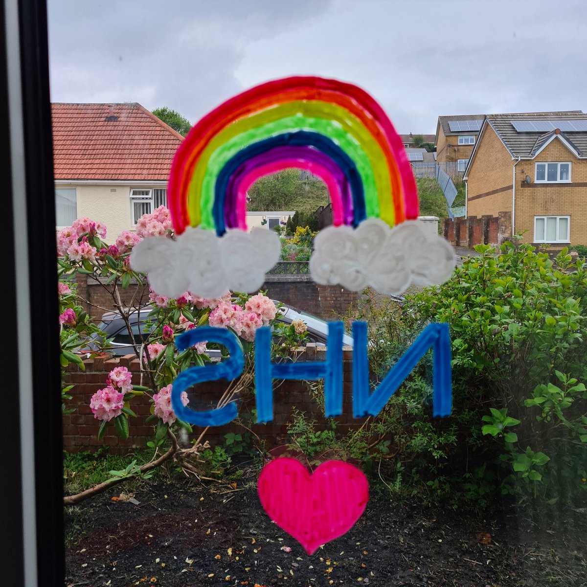 CerysEvansRD's tweet photo. Not very artistic, but I have made a small attempt at a rainbow window to support the NHS and all the other key workers out there. Will try something more creative next window
#nhsheroes
#keyworkersupport
#savethenhs
#stayhomesavelives
#lockdownrainbow
#windowrainbow https://t.co/5x8FAsDlhk