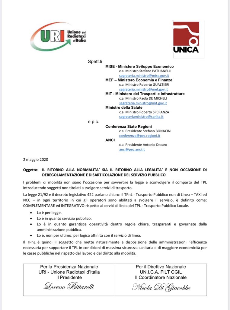 BittarelliTW's tweet photo. La #legge serve ad indicare la #strada giusta da quella sbagliata, @MIT @MISE vigilate sempre sulla legalità. https://t.co/ptDDXCW4sr