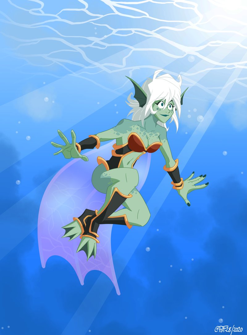 Un jour y a un mec il s'est dit que "May" ça ressemblait vachement à "Mermaid" alors apparemment, il faut dessiner des Sirènes en Mai. Du coup j'ai fait Naija d'Aquaria. Vous ai-je déjà dit qu'Aquaria était un jeu fabuleux à faire absolument ? Eh bien je vous le dis. 

#Mermay