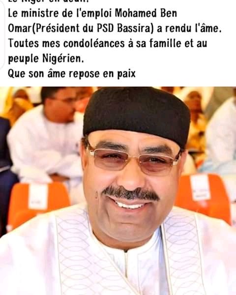 IbrahimKourey's tweet photo. Toute âme gouttera la mort, c'est avec une grande peine que j'ai appris le décè du ministre de l'emploi Mohamed ben omar.mes condoléances à la famille éplorée.
Paix à son âme, qu'Allah le tout puissant l'accueille dans son paradis éternel.#reposeternel https://t.co/XD2IllmP3p