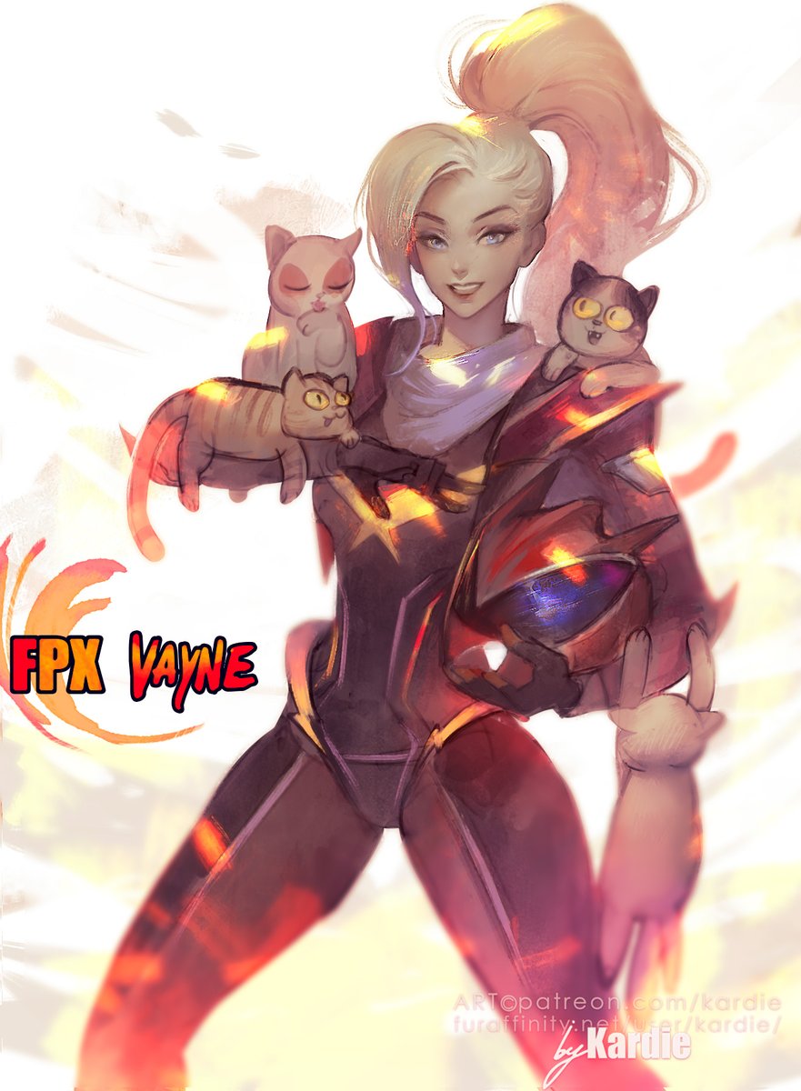 Kardie on X: I LOVE a recall of Vayne in this skin! It`s wery EPIC!  😺😹😻😺 #FPXVayne #Vayne #VayneLOL #LOL #LeagueOfLegends  #LeagueOfLegendsFanArt #Cats #FPX  / X