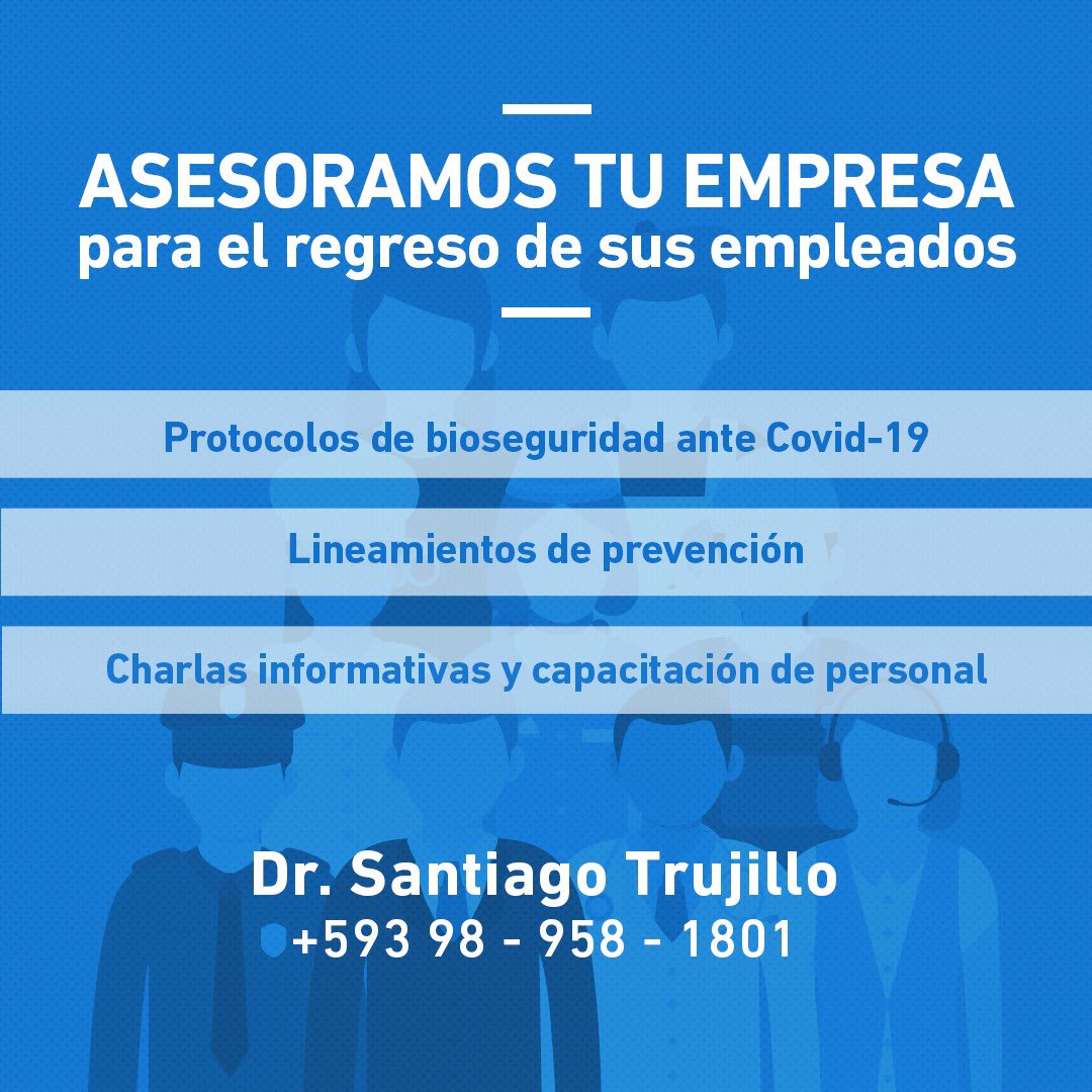 DrBrightside84's tweet image. Asesoramiento de empresas, protocolos covid19, charlas y capacitaciones a empleados @dayannamonroy #DiaDeLaLibertadDePrensa #Guayaquil #COVID__19 #
