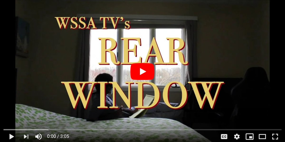 #ICYMI WSSA-TV brings you their unique distance learning take on the classic Hitchcock movie "Rear Window. "ow.ly/YIIf50zvoi0 #SSAseniorschool