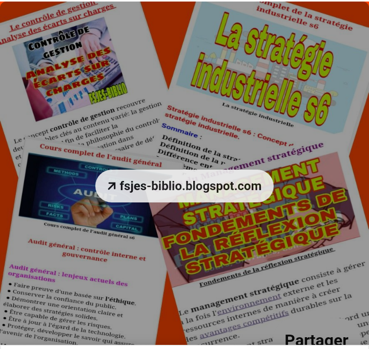 Azkhalid6's tweet photo. #Economie_gestion_s6
#Stratégie_industrielle_S6 
Résumé des cours + etudes de cas corrigés + Qcms corrigés
#Audit_général_s6 
Résumé des cours + Qcms corrigés 
#contrôle_de_gestion_s6
Résumé des cours + éxercices corrigés 
Lien : 
https://t.co/XroNLUm0mp https://t.co/V62oiLkmZx