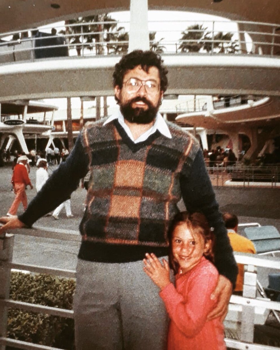 My dad and sister in Tomorrowland, 1981. A year before EPCOT Center opened! You can see the PeopleMover in the background. 
.
#wdw #waltdisneyworld #disneyworld #disney #magickingdom #disneytravelprofessional #disneytravel #partofyourstory #puremagicvacations #puremagicaydin