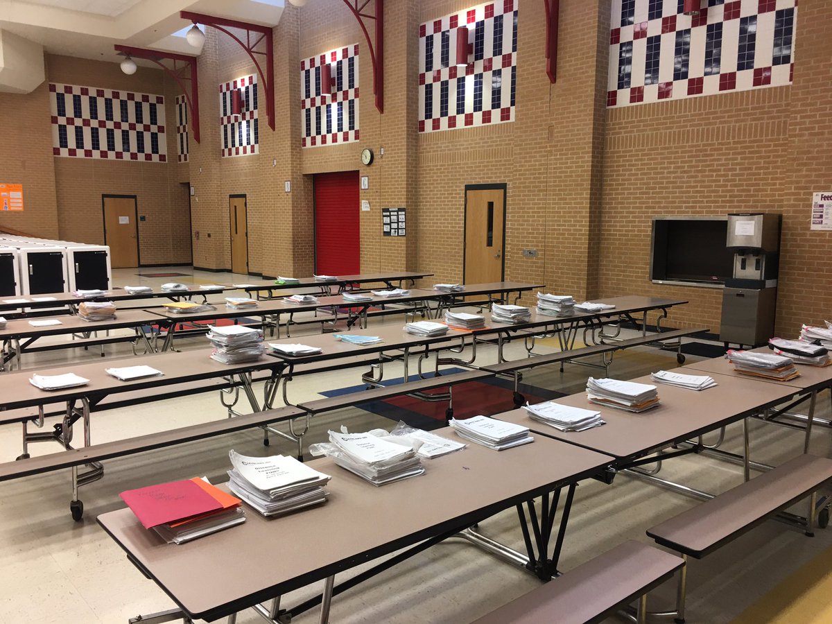 Work packets sorted and ready for teachers to pick up!