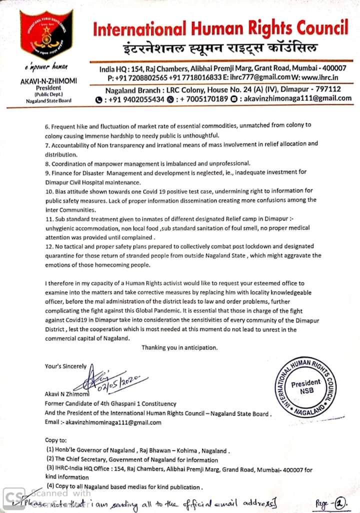 AkaviNaga's tweet photo. Honourable Chief Minister of Nagaland Shri Neiphiu Rio Sir .
I have mentioned all the valid points . 
Your respected office is requested to take it into consideration and take necessary actions before the stranded Naga's reach Nagaland.Take it in a positive note Sir.
@Neiphiu_Rio https://t.co/dq00axluE9