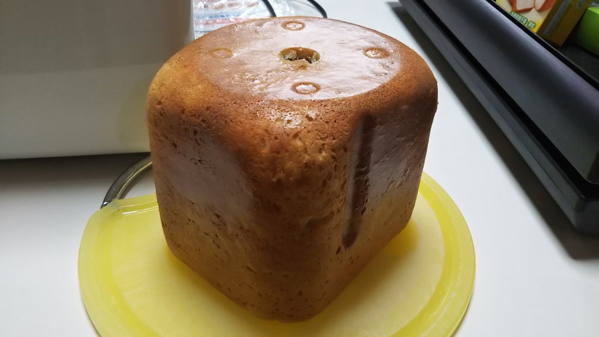 杏 カラモモ アリン はなあく2 ホームベーカリーでパン焼いたら失敗したんだけど面白すぎて一人で爆笑してるwwwwww