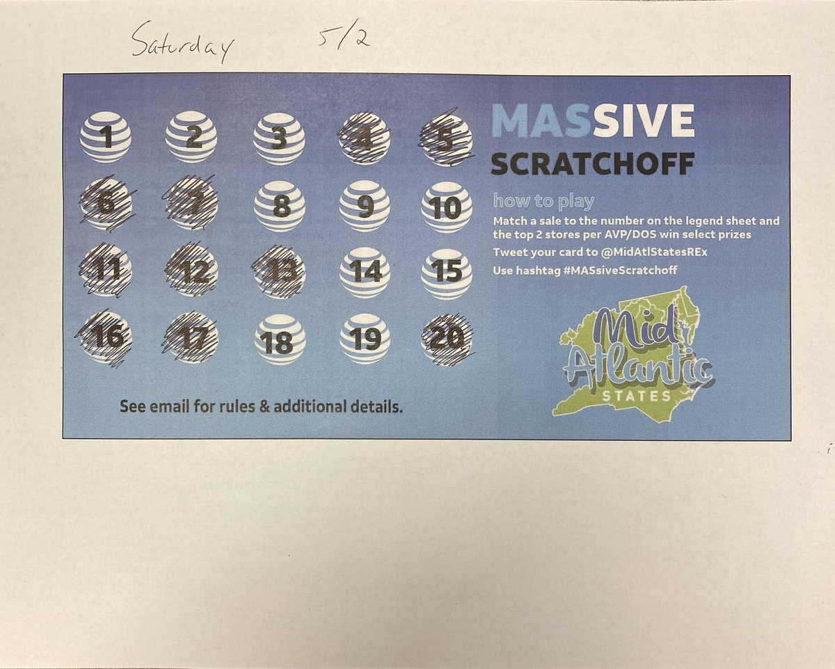 TommyP_MD's tweet photo. Dover’s starting May off strong and committed to keep the momentum going! #MASsiveScratchOff #SWAT #DMC @MidAtlStatesREx @LavernA718 @Paul_Abdelmalik @jillmill321 @404girl https://t.co/4L6x1reqmM