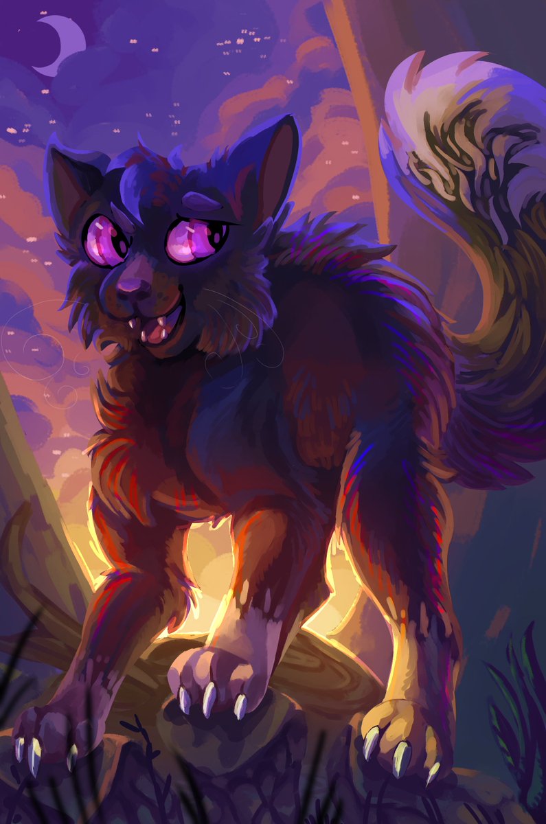 fuchssel's tweet image. Smokehaze for #wcotw !
Blaussi did the sketch and rendering, while Whoof did the lineart and colouring!
We had lots of fun with this one ^^ 
@theclandom