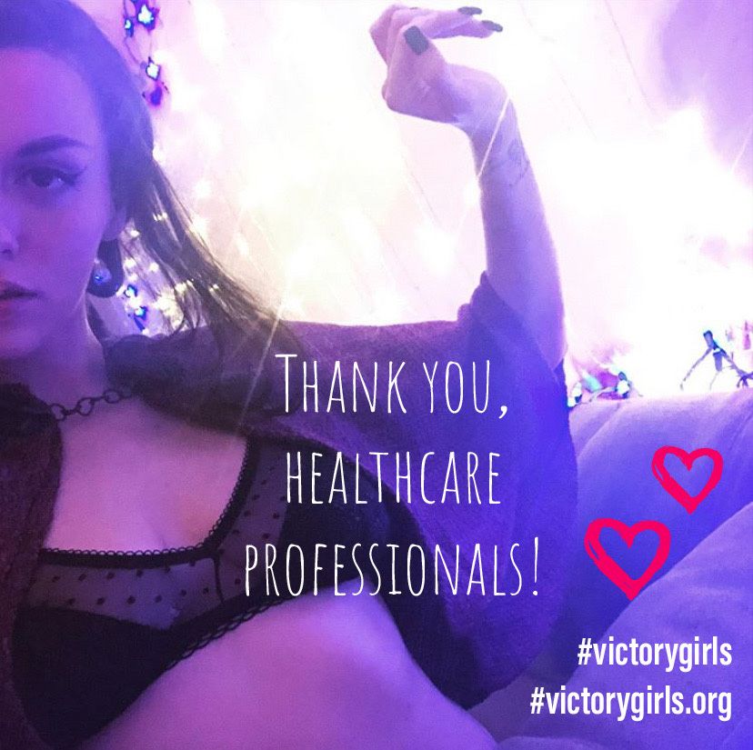 VictoryGirlsOrg's tweet photo. Your work has done wonders for us #HealthcareWorkers 💜 thank you for all you do. Featuring the magic of @spiritualharlot (ig and onlyfans) and the #victorygirls #healthcareheroes https://t.co/Jo6G8rD2gW
