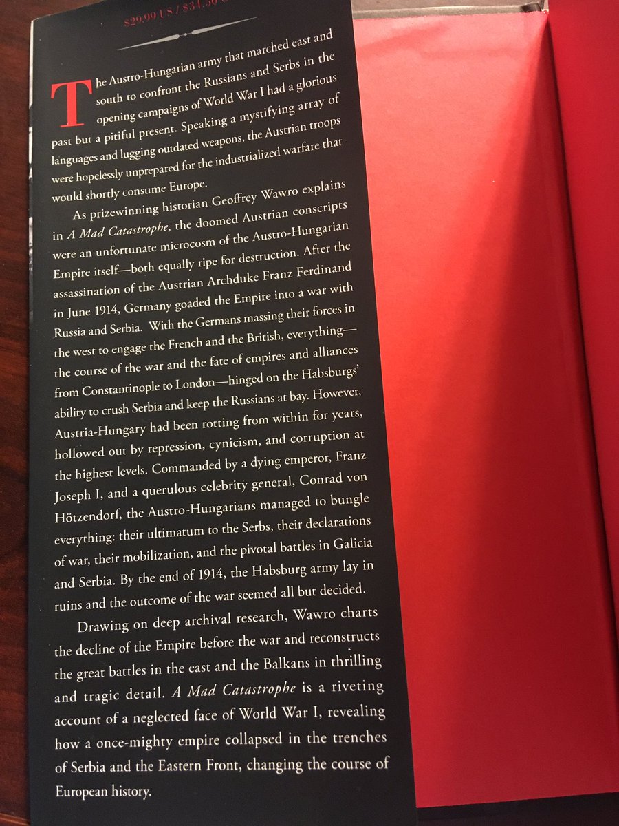 Suggestion for May 3 ... A Mad Catastrophe: The Outbreak of World War I and the Collapse of the Habsburg Empire (2014) by Geoffrey Wawro.