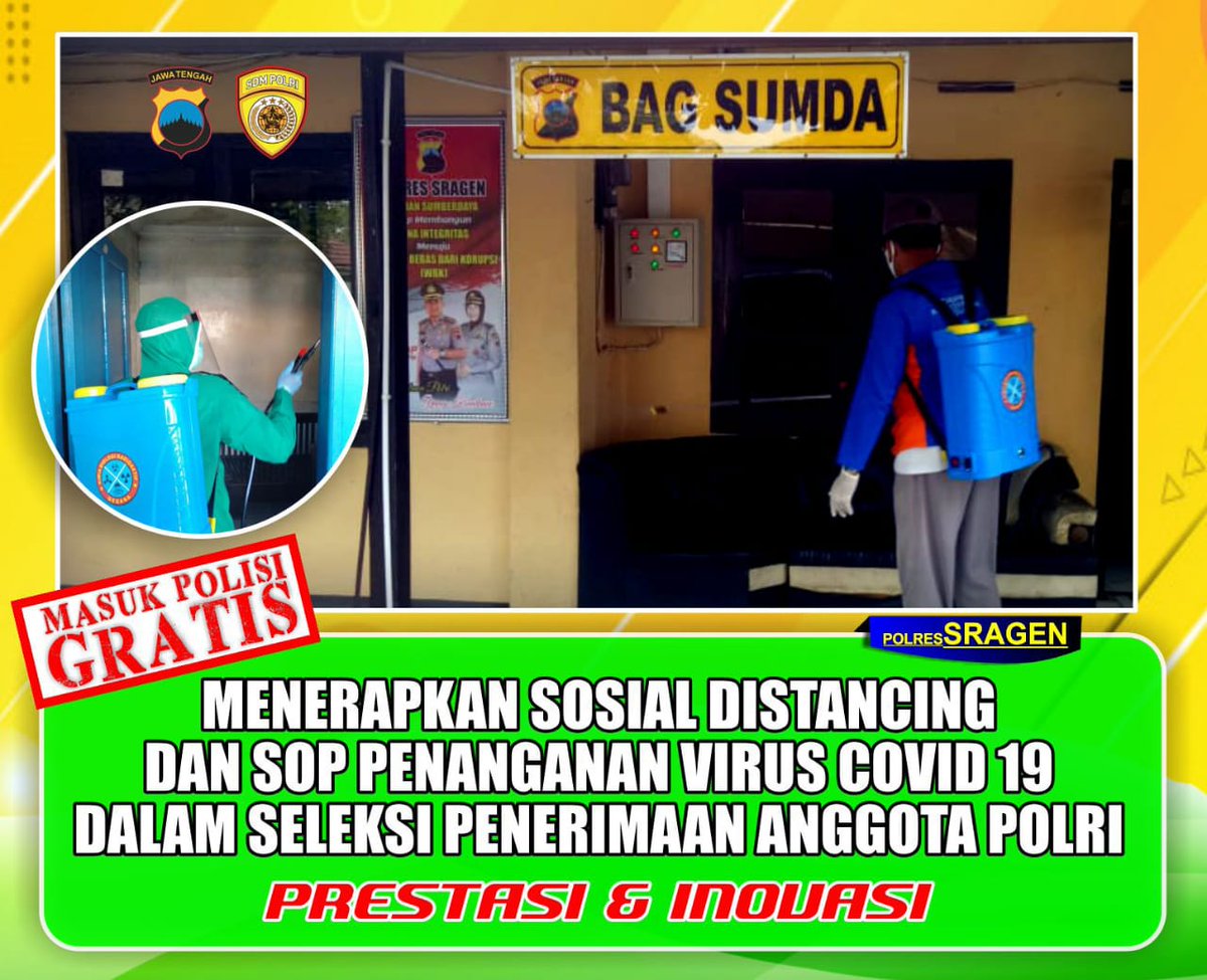 Dalam Penerimaan Calon Anggota Polri, tetap menggunakan SOP selama Pendemi.

#ssdm
#rekrutmenpolri2020
#Penerimaananggotapolri2020
<a href="/ssdm_polri/">ssdmpolriofficial</a>
<a href="/rekrutmen_polri/">REKRUTMEN POLRI SSDM</a>
<a href="/ssdm/">ssdm</a> rekrutmen polri
<a href="/rekrutmen_polri/">REKRUTMEN POLRI SSDM</a>