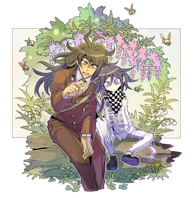 5月のお花と王獄ちゃん 