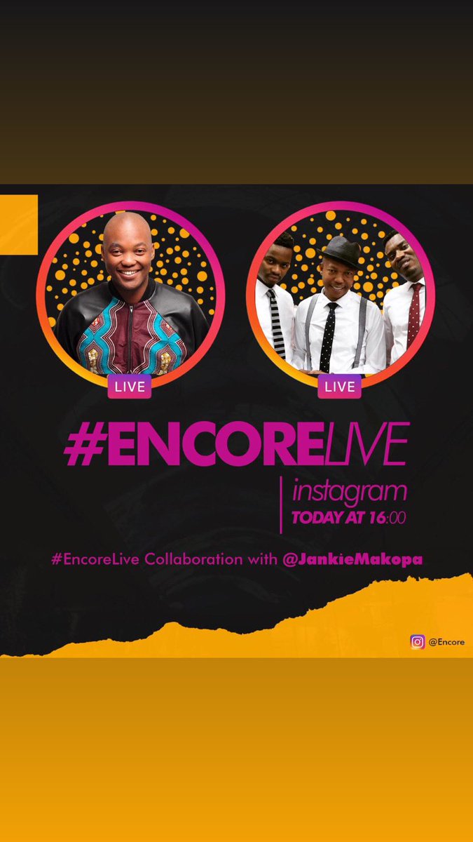 onpoint_records's tweet photo. EncoreLive on Facebook @15:00 with Jankie Makopa
EncoreLive on Intagram @16:00 with Jankie Makopa https://t.co/Dh7tO6yo4g