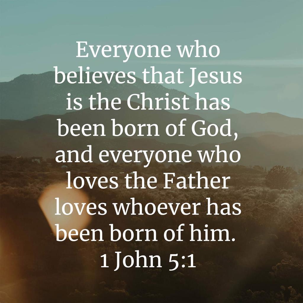 Lou_E's tweet image. Everyone who believes that Jesus is the Christ has been born of God, and everyone who loves the Fath…
bible.com/bible/59/1jn.5…