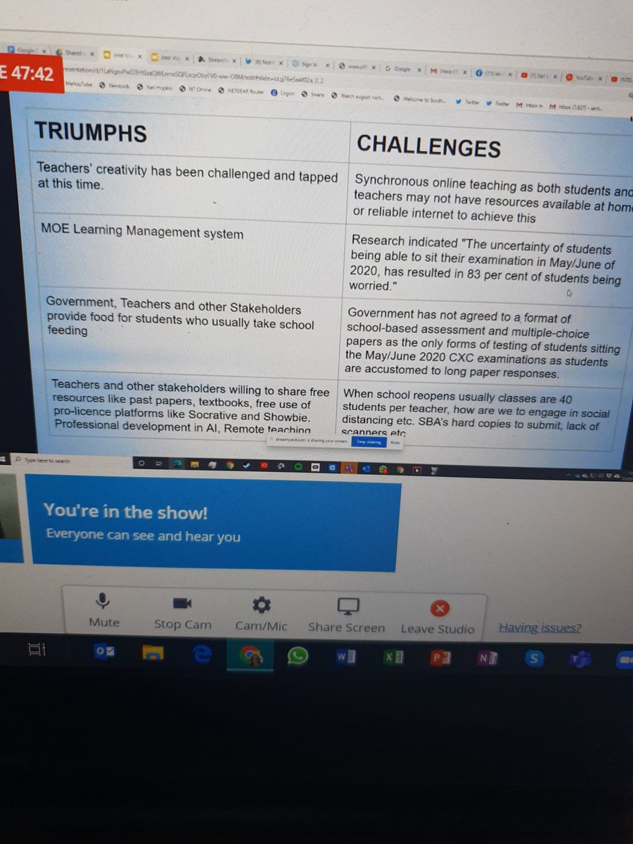 SchoolNetSA's tweet photo. @MeeraRampersad talking about the triumphs and challenges in Trinidad and Tobago @IanHabs @ZeinaChalich @Omashani @raff31 #IntelVisionaries https://t.co/zRNAnTaKzG