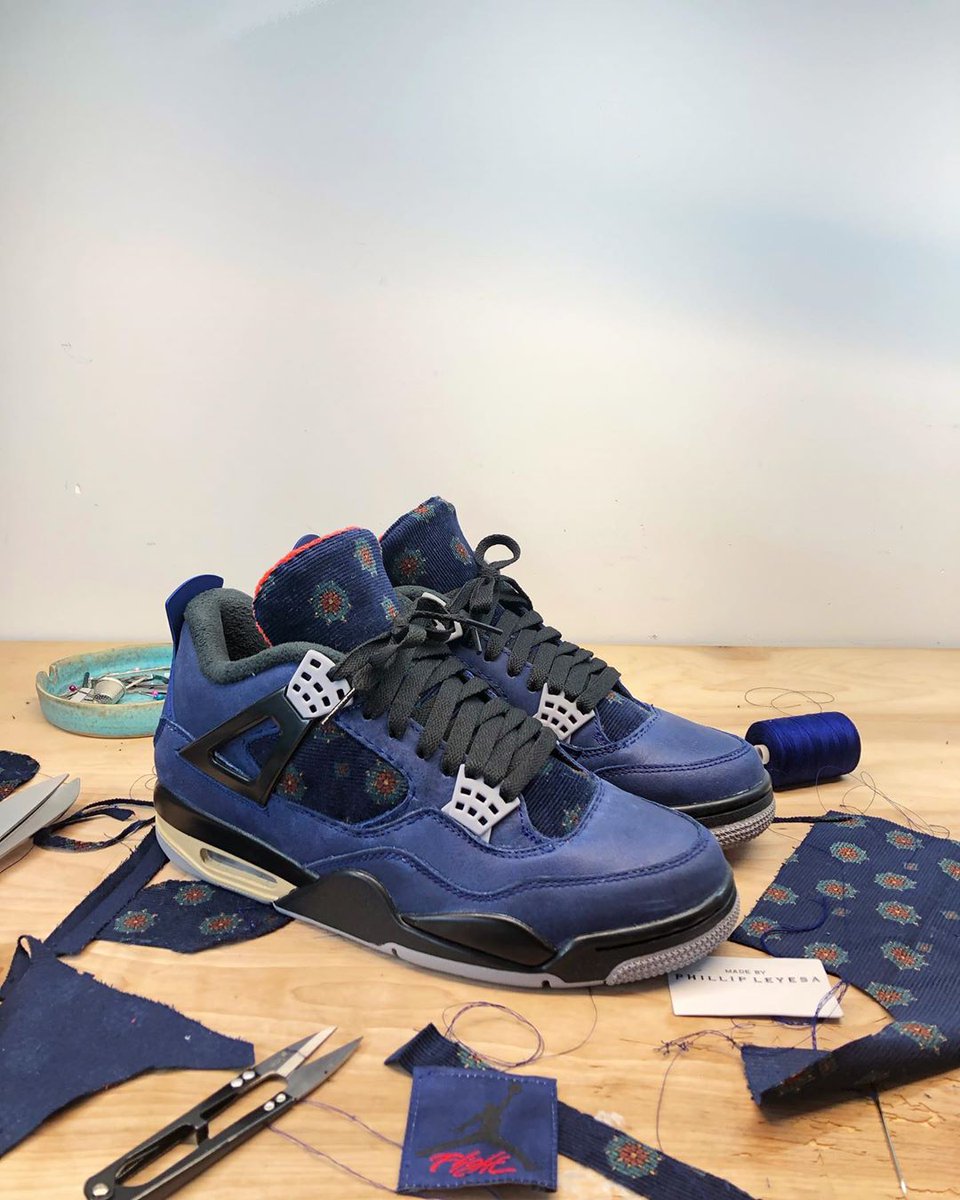 CaminoTV's tweet photo. Air jordan 4 custom - Philllllthy  ✂️

« Tout ce dont tu as besoin pour faire des trucs cools c’est une aiguille et du fil » 😬

@jumpman23 philllllthy (ig) https://t.co/tYEeWcxIHd
