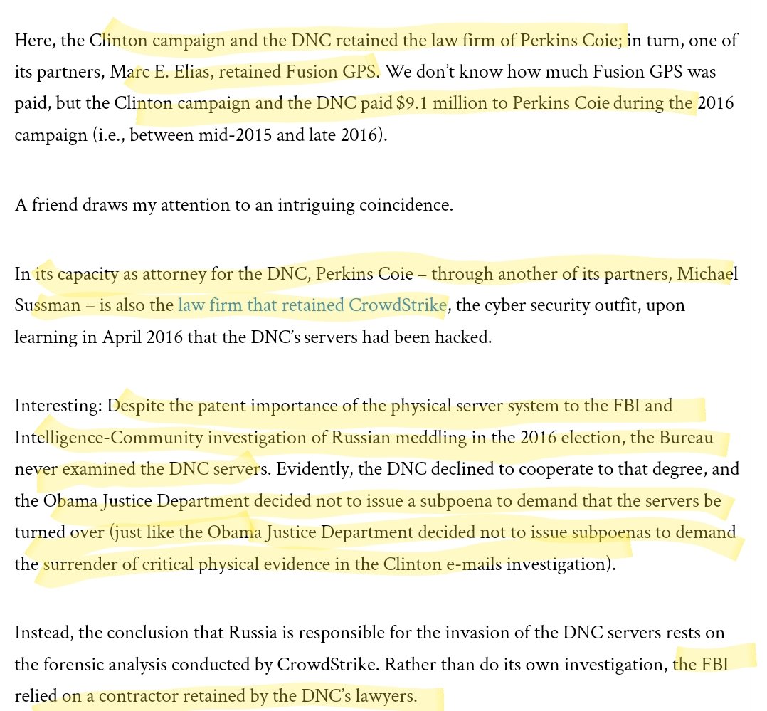 It's like 1 big incestuous relationship. Perkins Coie dictated every action taken by FBI & used the  #FakeNewsMedia to spread lies & get ahead of the story while FBI then took those stories & used them as predicate for FISA & a bogus intel community report. ALL the same people.