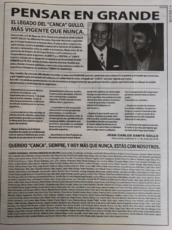 larroqueandres's tweet photo. Hoy se cumple un año del paso a la inmortalidad de Juan Carlos Dante Gullo, símbolo indeleble de la Juventud Peronista de todos los tiempos. https://t.co/fvyBEA9D8o