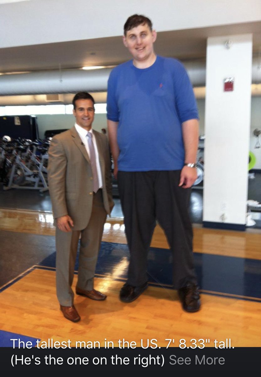 David Wade on X Facebook just reminded me that 8 years ago I met the tallest man in the world 7 feet 8 inches tall. I m 6 4 and I look small
