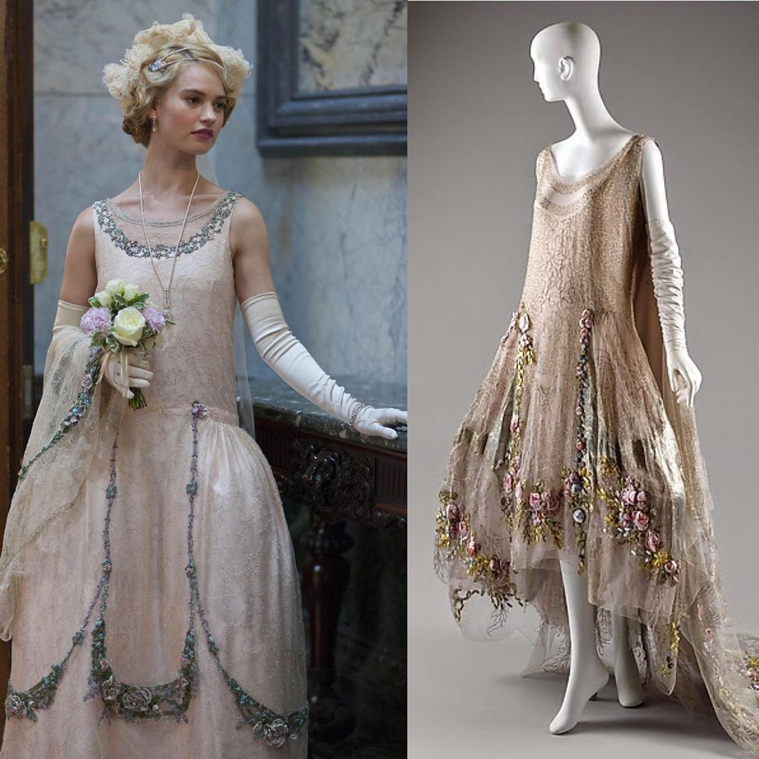 knee length dresses for ladies Romantic Vintage Inspired Titanic Downton Abbey Inspired Dress-40701