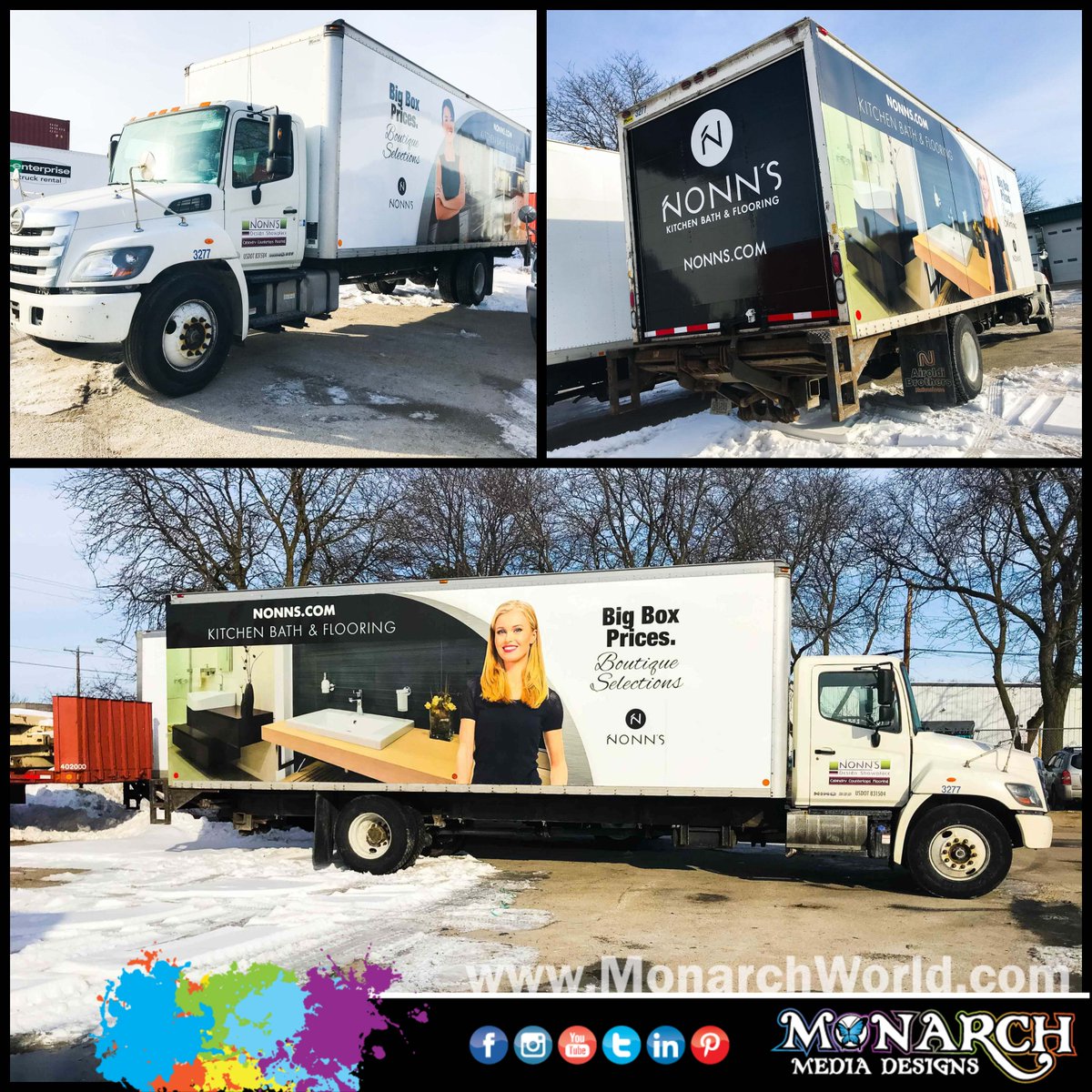 monarchmadison's tweet photo. HUGE thanks to Pop Dot Marketing and Nonn's for letting us wrap up anther big box truck! 🏡🦋😍 https://t.co/uanZ47etqf