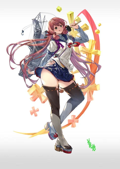 グラブル風明石さん #艦隊これくしょん #艦これ #明石(艦隊これくしょん) #グラブル風 https://t.co/jzaxzoXu42 