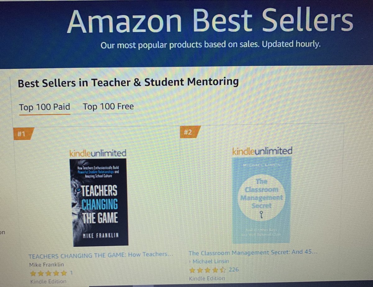 #1 Amazon Best Seller! Speechless...I am so humbled and so grateful to you! This award goes out to every teacher, coach, administrator, or employee that serves kids. THANK YOU!