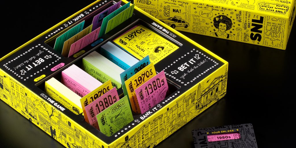 ArmandoRoqueCcs's tweet photo. .@DesignMuseum’s board games #FontSunday — SNL @nbcsnl : The Game, by #CoProjects. https://t.co/E5cFE49x2A