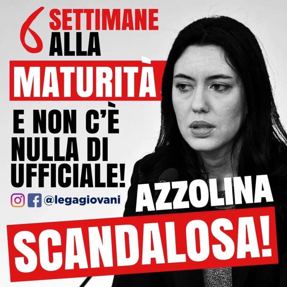 StragiottiCarlo's tweet photo. 😂#Azzolina se siamo in #ritardo! #azzolinadimettiti #maturita2020 #maturità #scuola #covid #lega https://t.co/sqCI4fPV8W