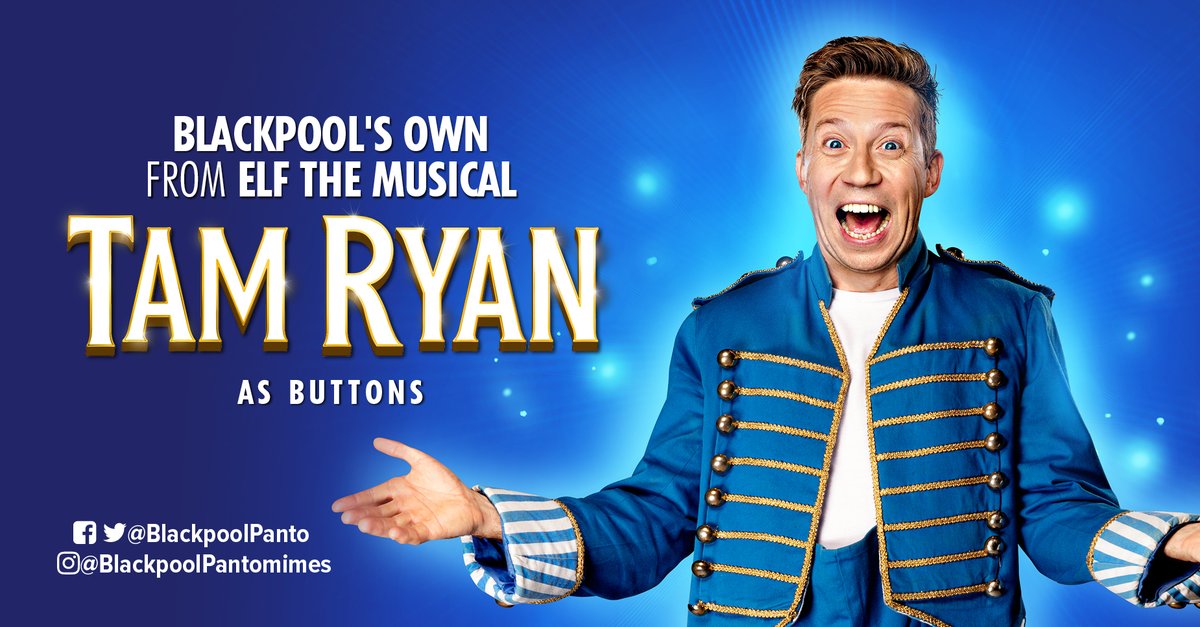 This Christmas, Blackpool's own <a href="/tamryan28/">Tam</a> is swapping Buddy the Elf for Buttons in #CinderellaBlackpool! 🛎️