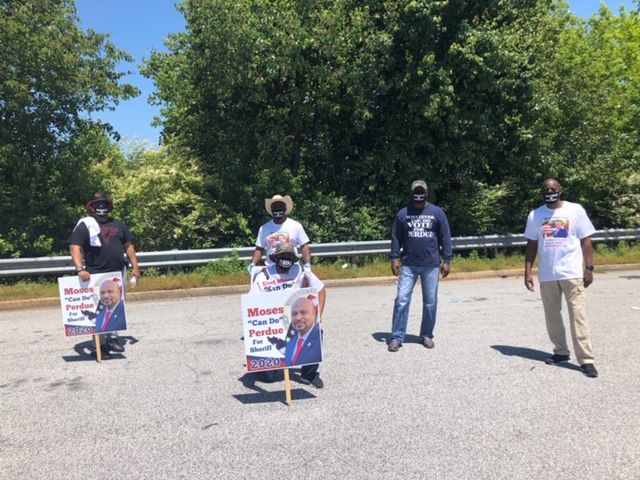 ForPerdue's tweet photo. Saturday, May 2, the team came together and started the ground attack. So thankful for the family and friends who came out and supported the effort. Yes, we used good social distancing. #TeamWork #CommunityEngagement https://t.co/KnOkyuVCQw
