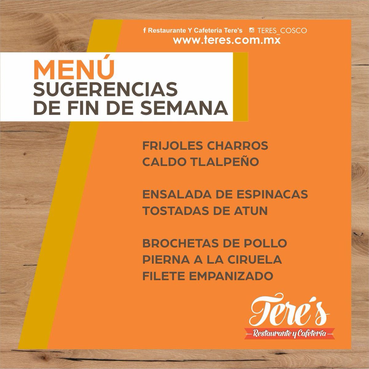 Teres_Cosco's tweet photo. Atendiendo las recomendaciones de las autoridades les publicamos desde esta hora nuestro menú dominical, para que puedan hacer sus pedidos con anticipación en caso de que requieran nuestro servicio a domicilio, nuevamente agradecemos que sigan apoyando el comercio local https://t.co/wFgyHqVgQD