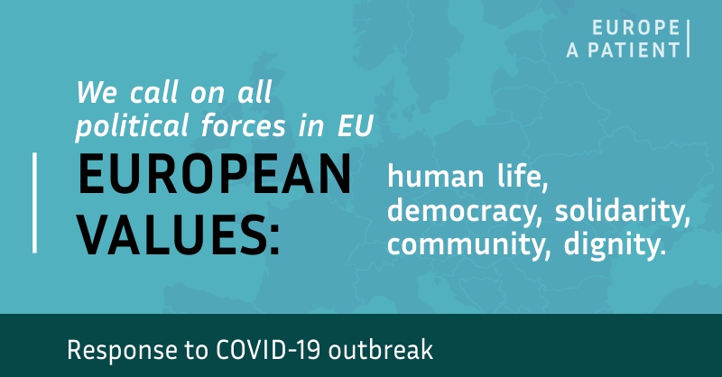 europeapatient's tweet photo. We must preserve European values in practice. #EuropeAPatient letter is addressed to the leaders of EU institutions and the MEPs of all the political groups of the European Parliament.
Only together we can #helpEU
Follow us and sign our petition here:
https://t.co/O5or1Bu1PV https://t.co/oww1r0vBMf