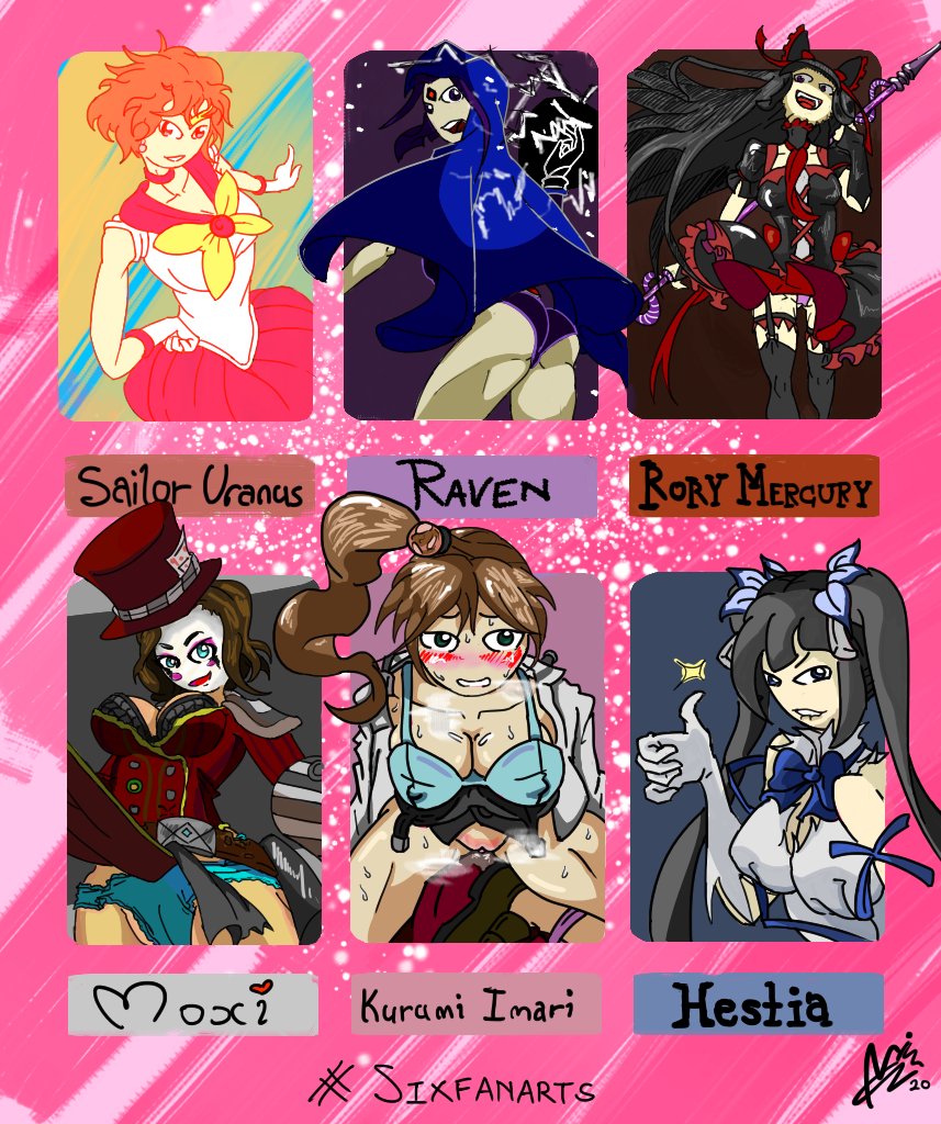 NICKSTICK23's tweet photo. Another SixFanarts challenge done. Liked it, I want to play with colours more. #SixFanarts #SixFanartsChallenge #SailorMoon #teent
#Raven #gate_anime #Borderlands #bibleblack #danmachi
#animefanart #digitalart https://t.co/0SWbDqXdGa