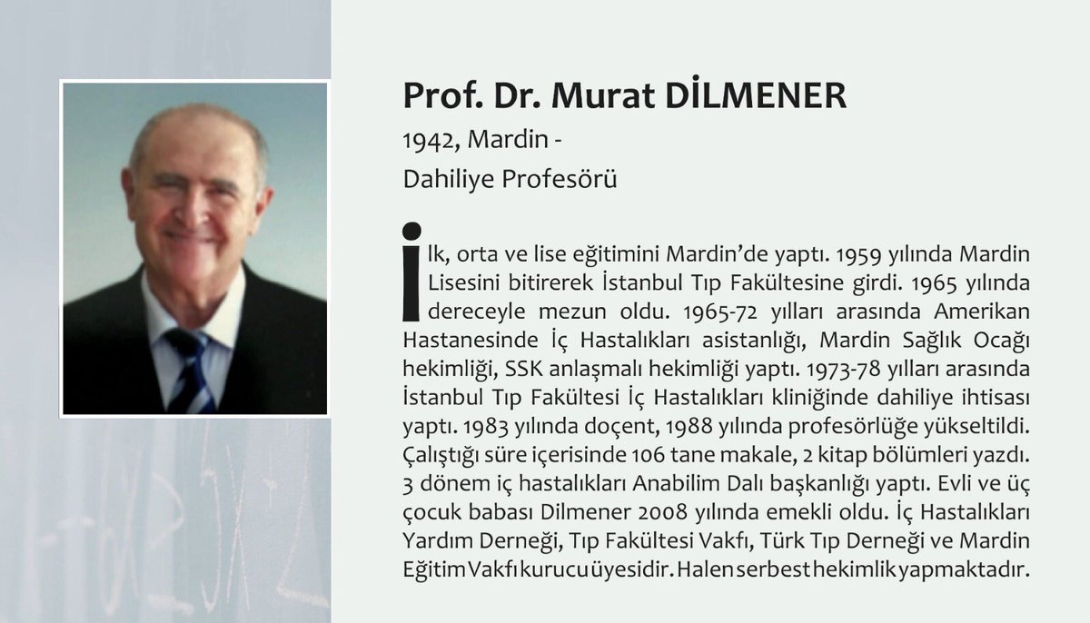 Prof. Dr. Murat Dilmener, Kasım ayında gerçekleştirdiğimiz ‘Öğretmenlerimiz’ adlı sergimizde yer almıştı. Yarattığı değerlerle gönüllerde yaşamaya devam edecek. 🙏🏻 ⁦<a href="/KadimVakf/">İstanbul Süryani Kadim Vakfı</a>⁩