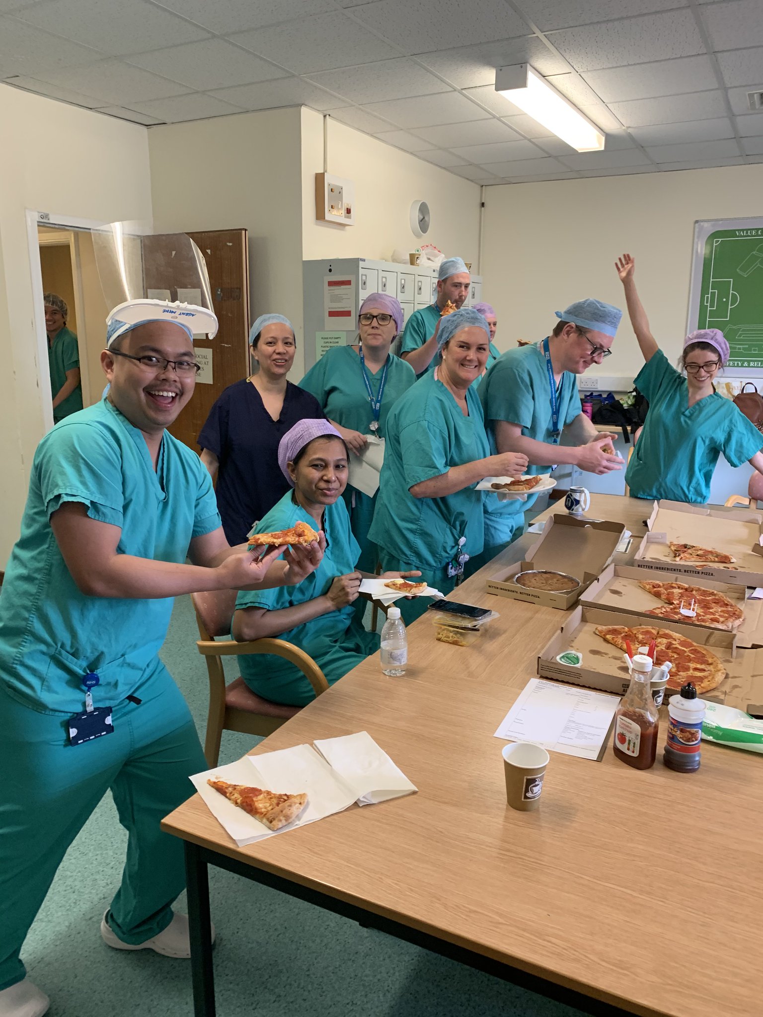 Ambu on Twitter "Pizza delivery! Staff at Sunderland Royal Infirmary
