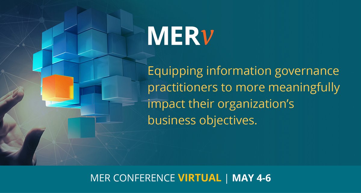 ARMAInfoNEXT's tweet photo. It's not too late to register for ONLINE #virtual #MERv!

Starts tomorrow!

Ticket Price >> $695 << with promo code MERv 
https://t.co/zwB6q2Xh5H 

Watch LIVE, >80 speakers, >40 sessions from your home or office.

#MERv2020 #MER2020 #virtualtraining #RecordsManagement https://t.co/l9YaoJBpf2