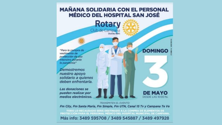 dantrila's tweet photo. #Dato hoy a partir de las 10 podes hacer tu aporte al Evento Recaudatorio del @RotaryCampana. La donación del material adquirido se hará efectiva a través de la Cooperadora del Hospital. Más Información ingresá aquí 👉 https://t.co/PysrLsC6tf https://t.co/QDfBJWxyay