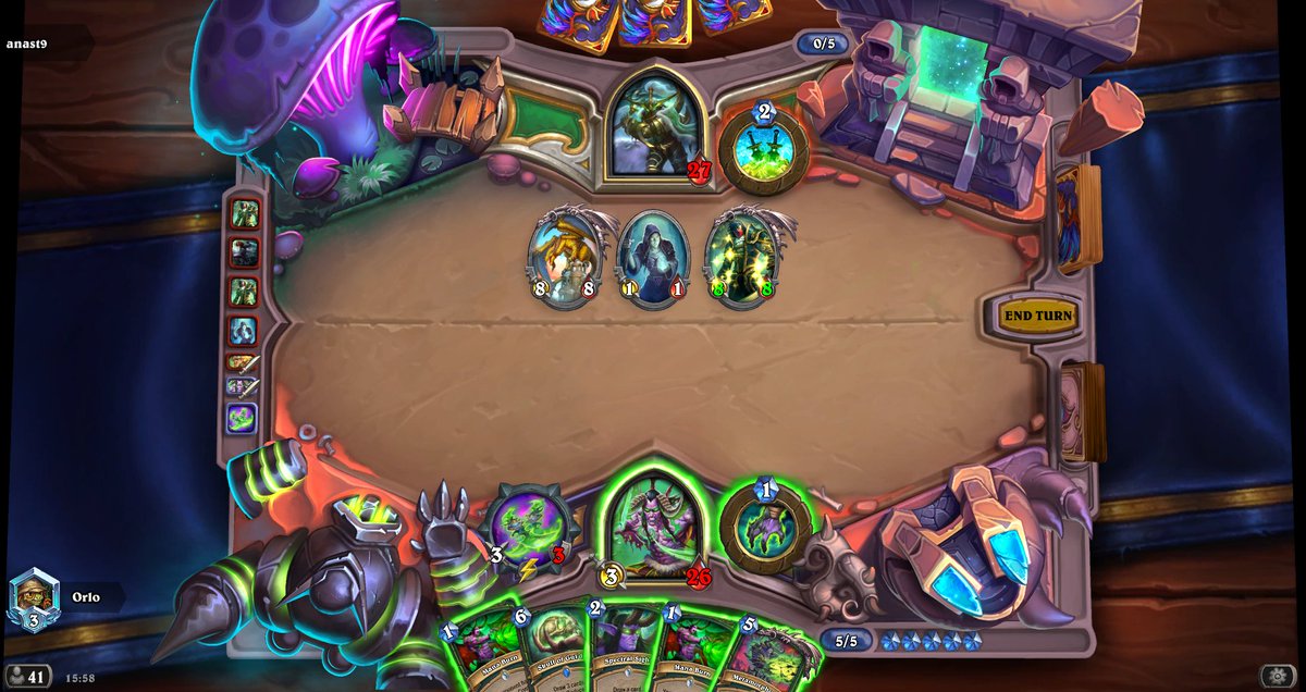 OrloHs's tweet photo. I guess it is super fun to play against evolve mechanic and highroll cards :) https://t.co/lRgOf9jyJu