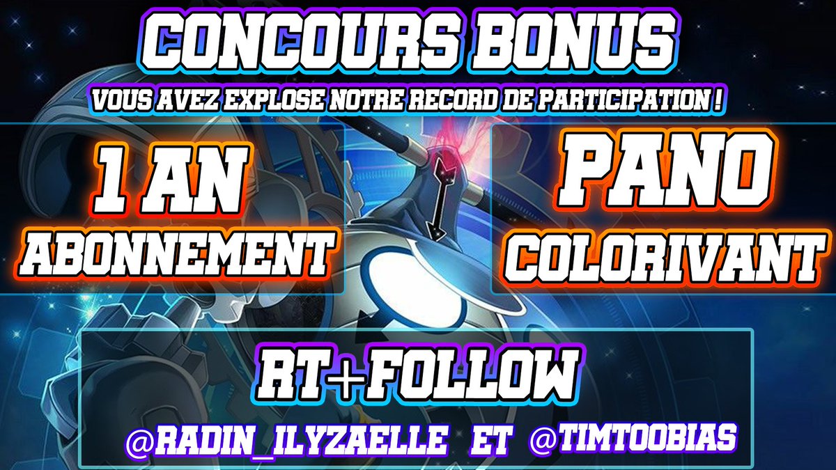Radin_777's tweet photo. 💬 2.000 RT sur le précédent concours ??

Bon bon.. pour vous remercier on remet ça : 1 An d'abonnement + la nouvelle pano colorivant à gagner !🤤

RT + FOLLOW🔁❤ @Radin_Ilyzaelle &amp; @Timtoobias pour participer 🎁

TAS le 01/06 🍀 https://t.co/2NsHaSlpJG