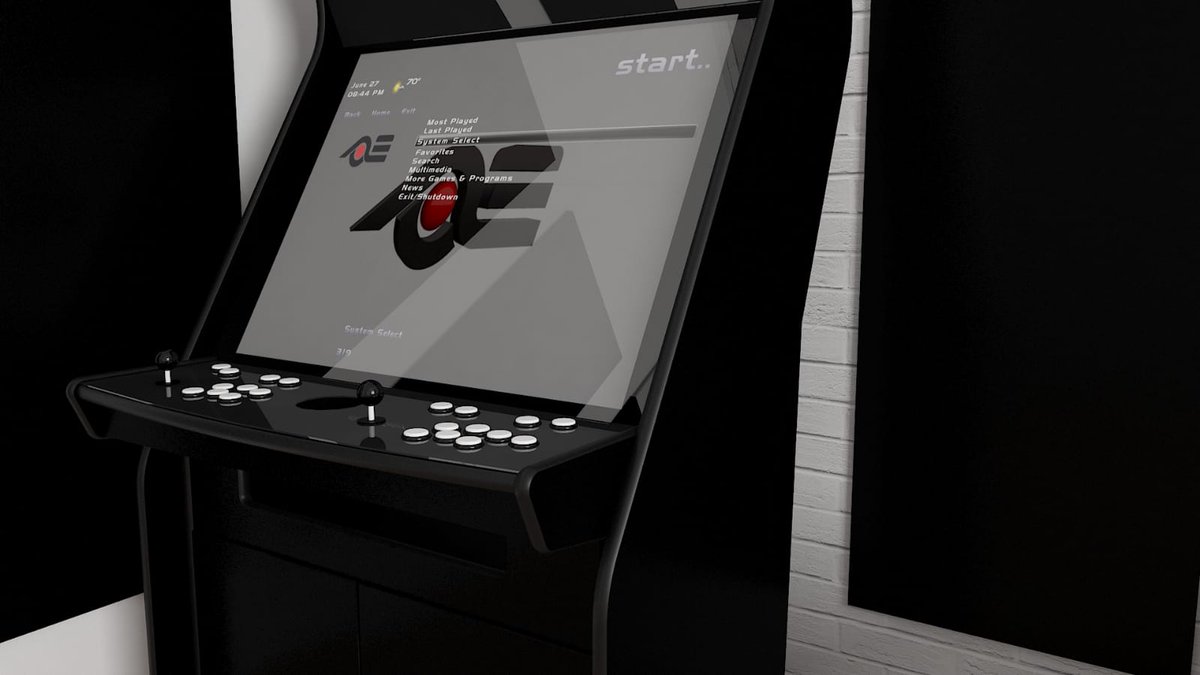 ArcadeEurope's tweet photo. Introducing our newest addition: The Nexus
Created in response to requests for a kit machine. It’s available as a flat pack or assembled and is supplied with controls and wiring loom of choice (PC, Pi or Jamma) allowing you to add the computer and 32” screen of choice. https://t.co/32n2cI1lUZ